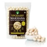 VPGRASSY Premium Makhana | Big-Size Crunchy Fox Nuts | High Protein & Fiber | Healthy Roasted Snack for Weight Management | Gluten-Free, Vegan & Natural | Hygienically Packed | Superfood for All Ages 250g Pack (250G)